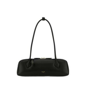Alaia Women Black Nappa Leather Medium Le Teckel Shoulder Bag